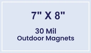 Magnet - 7x8 Square Corners - 30 Mil - Outdoor Safe
