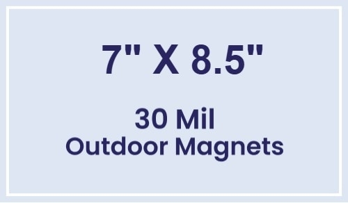 Magnet - 7x8.5 Square Corners - 30 Mil - Outdoor Safe