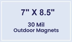Magnet - 7x8.5 Square Corners - 30 Mil - Outdoor Safe