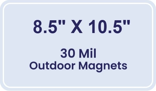 Magnet - 8.5x10.5 Round Corners - 30 Mil - Outdoor Safe