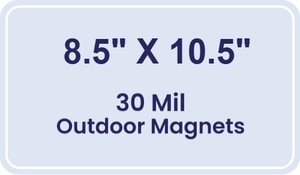 Magnet - 8.5x10.5 Round Corners - 30 Mil - Outdoor Safe