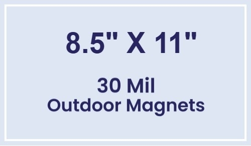 Magnet - 8.5x11 Square Corners - 30 Mil - Outdoor Safe