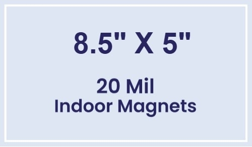 Magnet - 8.5x5 Square Corners - 20 mil