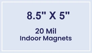 Magnet - 8.5x5 Square Corners - 20 mil