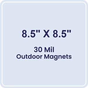 Magnet - 8.5x8.5 Round Corners - 30 Mil - Outdoor Safe