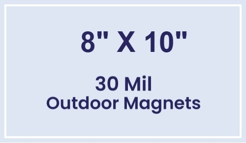 Magnet - 8x10 Square Corners - 30 Mil - Outdoor Safe