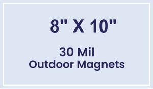 Magnet - 8x10 Square Corners - 30 Mil - Outdoor Safe