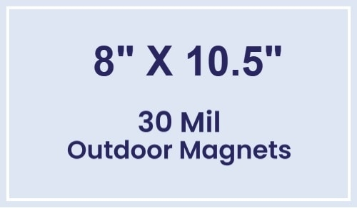 Magnet - 8x10.5 Square Corners - 30 Mil - Outdoor Safe