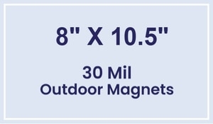 Magnet - 8x10.5 Square Corners - 30 Mil - Outdoor Safe