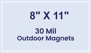 Magnet - 8x11 Square Corners - 30 Mil - Outdoor Safe