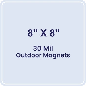 Magnet - 8x8 Round Corners - 30 Mil - Outdoor Safe