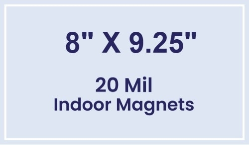 Magnet - 8x9.25 Square Corners - 20 mil