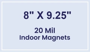 Magnet - 8x9.25 Square Corners - 20 mil