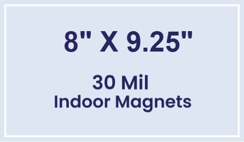 Magnet - 8x9.25 Square Corners - 30 Mil