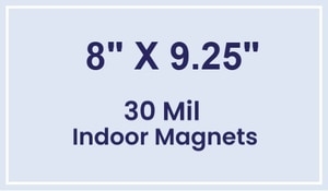 Magnet - 8x9.25 Square Corners - 30 Mil
