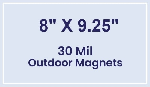Magnet - 8x9.25 Square Corners - 30 Mil - Outdoor Safe