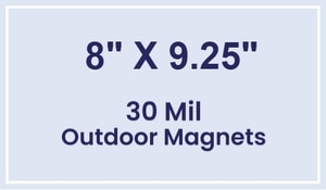 Magnet - 8x9.25 Square Corners - 30 Mil - Outdoor Safe