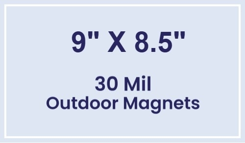 Magnet - 9 x 8.5 Square Corners - 30 Mil - Outdoor Safe