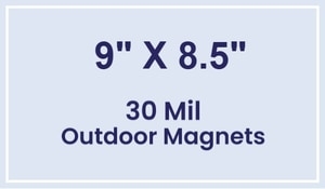 Magnet - 9 x 8.5 Square Corners - 30 Mil - Outdoor Safe