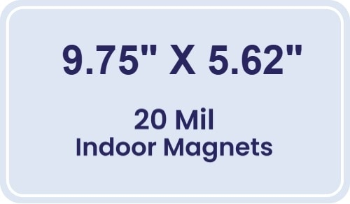 Magnet - 9.75x5.625 Round Corners - 20 mil