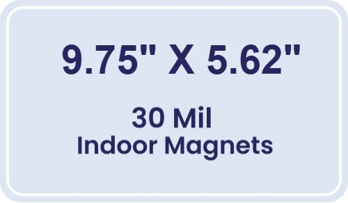 Magnet - 9.75x5.625 Round Corners - 30 Mil