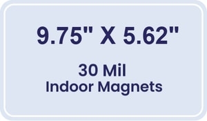 Magnet - 9.75x5.625 Round Corners - 30 Mil