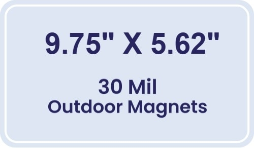 Magnet - 9.75x5.625 Round Corners - 30 Mil - Outdoor Safe