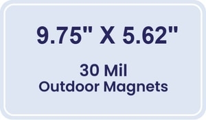 Magnet - 9.75x5.625 Round Corners - 30 Mil - Outdoor Safe