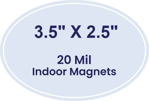 Magnets - Oval Shape (2.5x3.5) - 20 Mil - 4 Color Process
