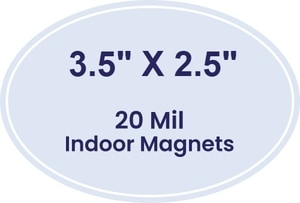 Magnets - Oval Shape (2.5x3.5) - 20 Mil - 4 Color Process