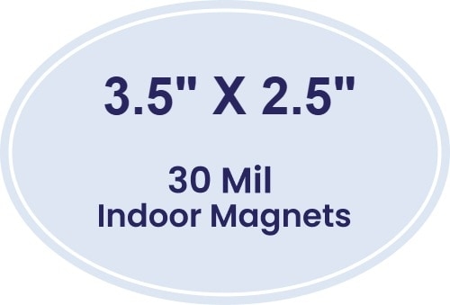 Magnet - Oval Shape (2.5x3.5) - 30 Mil
