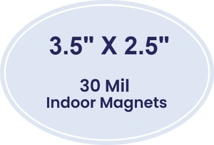 Magnet - Oval Shape (2.5x3.5) - 30 Mil