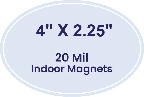 Magnets - Oval Shape (4x2.25) - 20 Mil - 4 Color Process
