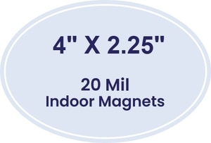 Magnets - Oval Shape (4x2.25) - 20 Mil - 4 Color Process