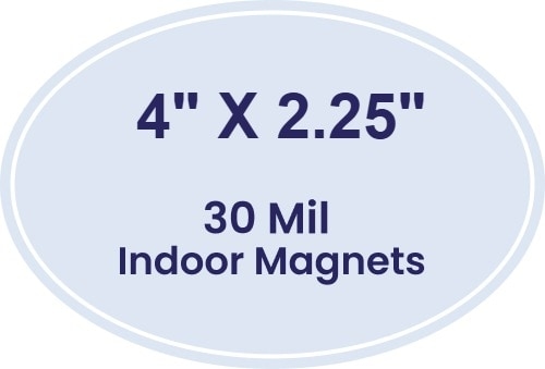 Magnet - Oval Shape (4x2.25) - 30 Mil