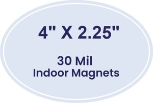 Magnet - Oval Shape (4x2.25) - 30 Mil