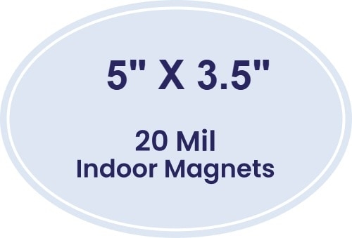 Magnets - Oval Shape (5x3.5) - 20 mil - 4 Color Process