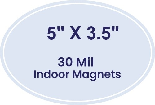 Magnet - Oval Shape (5x3.5) - 30 Mil