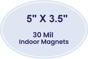Magnet - Oval Shape (5x3.5) - 30 Mil