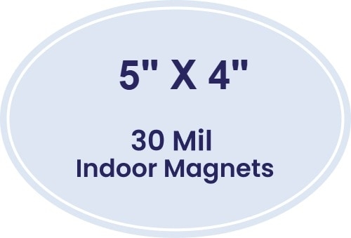 Magnet - Oval Shape (5x4) - 30 Mil