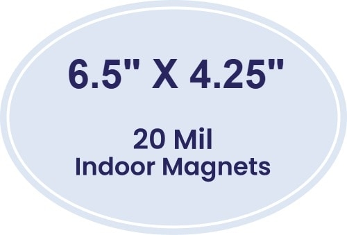 Magnets - Oval Shape (6.5x4.25) - 20 Mil - 4 Color Process