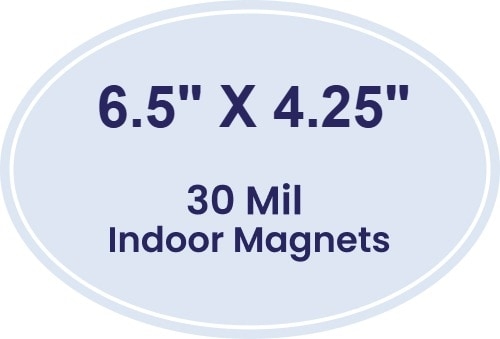 Magnet - Oval Shape (6.5x4.25) - 30 Mil