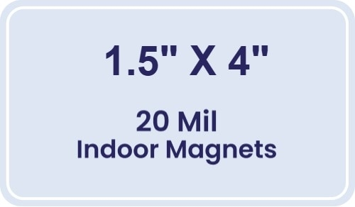 Magnet -1.5x4 Round Corners - 20 Mil