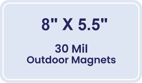 Magnet -5.5x8 Round Corners - 30 Mil - Outdoor Safe