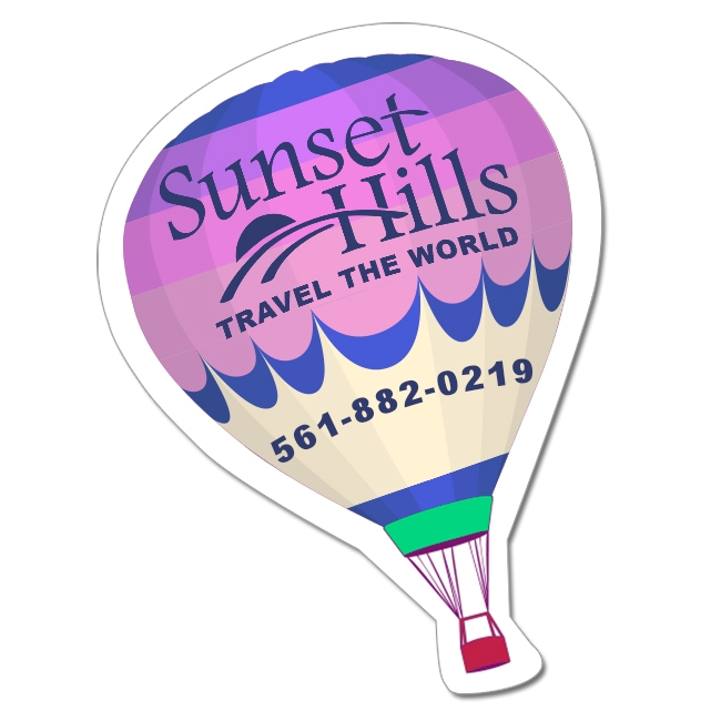 Magnet - Hot-Air Balloon Shape (2.63x3.5) - 30 Mil - Outdoor Safe