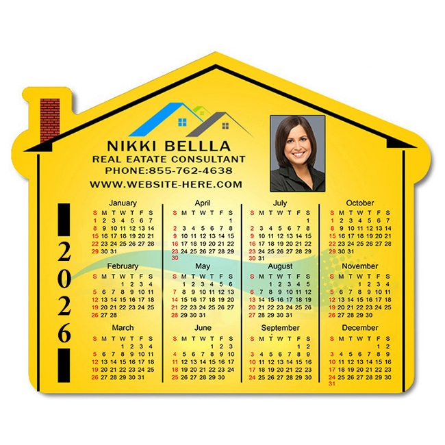 4.25x3.5 House Shaped Magnet 20 mil Indoor - 4 Color Process