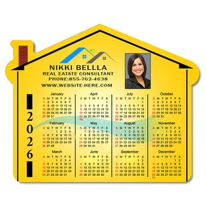 4.25x3.5 House Shaped Magnet 20 mil Indoor - 4 Color Process