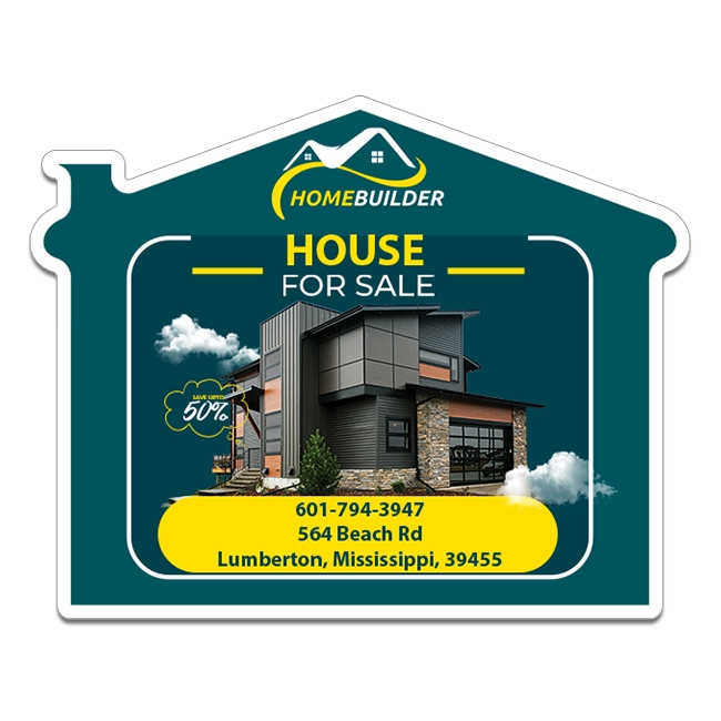 6x4.75 Magnet House Shape Outdoor Safe 30 Mil