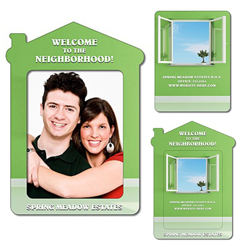 Magnet - House Shape Picture Frame (Approx. 4.3x6) - 20 Mil