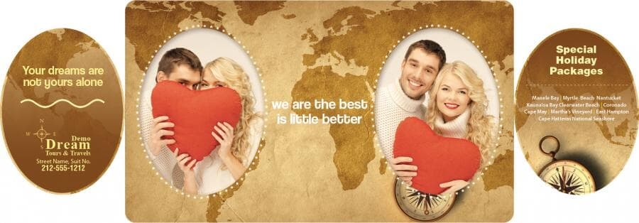 7x4 Picture Frame Double Punch Full Color Magnets 20 mil
